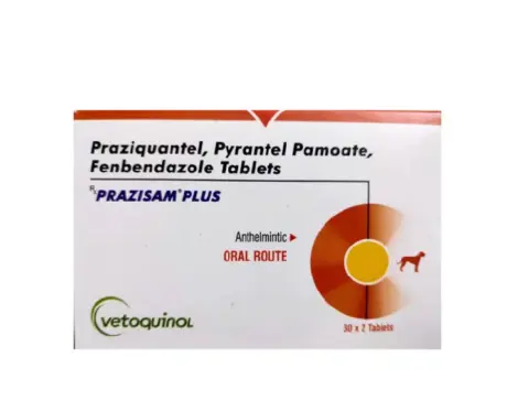 Vetoquinol Prazisam Plus Dewormer for Dogs 2 Tablets - PetMedicine.co