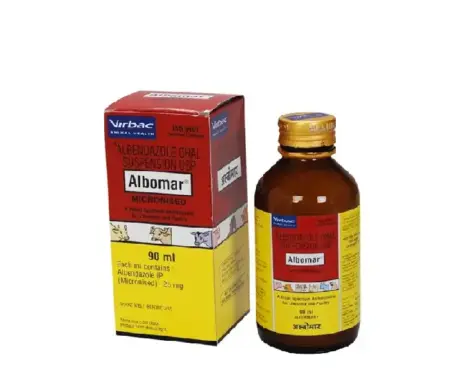 Virbac ALBOMAR Albendazole Oral Dewormer 120ML for Dogs - PetMedicine.co