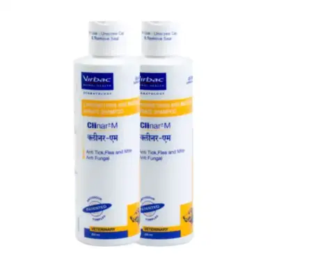 Virbac Clinar M Anti Tick & Flea Shampoo for Dogs,200 ML Twin