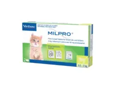 Virbac Milpro Dewormer Cat for Small Cats & Kittens,0.5 to 2kg