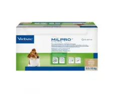 Virbac Milpro Dewormer for Small Breed Dogs 4 Tablets – PetMedicine.co