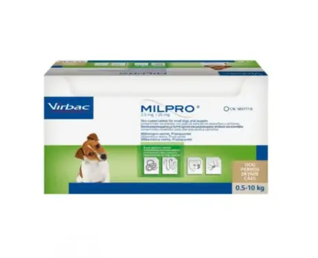 Virbac Milpro Dewormer for Small Breed Dogs 4 Tablets – PetMedicine.co