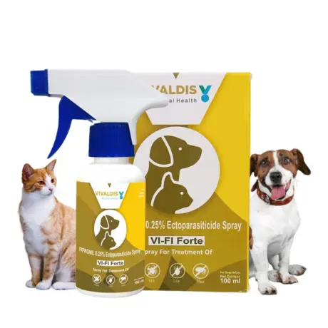 Vivaldis Vi Fi Forte Fipronil Spray, Tick & Flea Control for Dogs & Cats ,100 ML