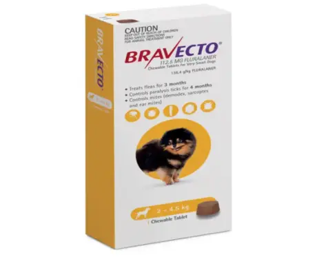 Bravecto 112.5 MG chewable flea and tick tablet for dogs – PetMedicine.co