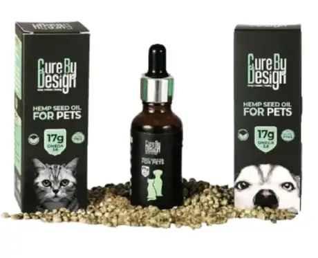 Cure by Design Hemp Seed Oil for Dogs and Cats 30ml Natural Supplement PetMedicine.co