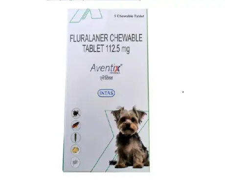 Intas Aventix 112.5 Mg Chewable Tick & Flea Tablet for Small Dogs – PetMedicine.co