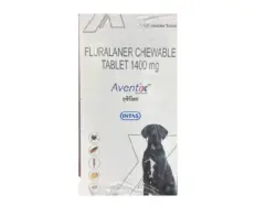 Intas Aventix 1400 Mg Chewable Tick & Flea Tablet for Dogs – PetMedicine.co