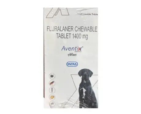 Intas Aventix 1400 Mg Chewable Tick & Flea Tablet for Dogs – PetMedicine.co