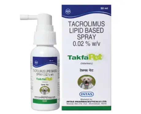 Buy Intas Takfa Pet Spray Tacrolimus for Dogs | PetMedicine.co
