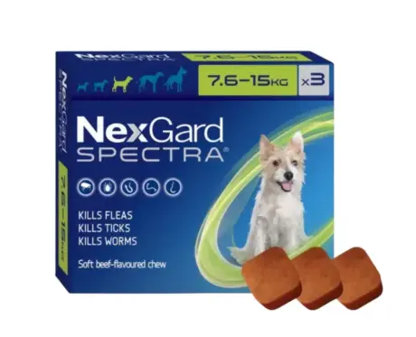 NexGard Spectra Medium for Dogs 7.5–15kg at PetMedicine.co