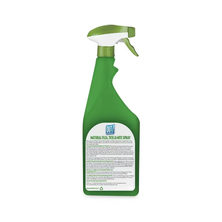 Safe flea and tick protection spray for dogs and cats OUT! 500ml PetMedicine.co