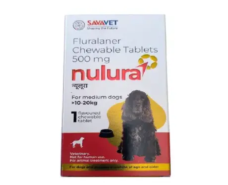 Savavet Nulura Medium tick and flea tablet for dogs 10-20kg PetMedicine.co