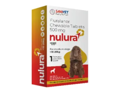Savavet Nulura Medium tick and flea tablet for dogs 10-20kg PetMedicine.co