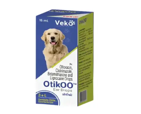 Veko Otikoo Ear Drops Ofloxacin for Dogs & Cats 15ml PetMedicine.co