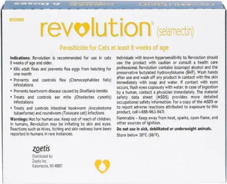 Buy Zoetis Revolution Cat Spot on for cats 3 pipettes | PetMedicine.co