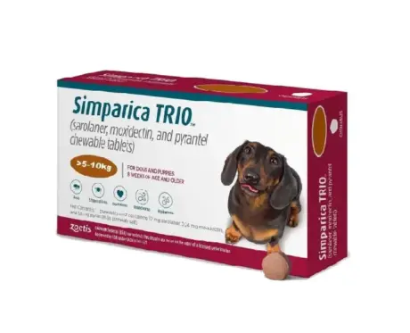 Zoetis Simparica Trio Small for dogs 5–10kg at PetMedicine.co