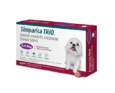 Zoetis Simparica Trio XS chewable tablet for dogs 2.5-5 kg at PetMedicine.co