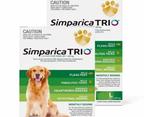 Zoetis Simparica Trio XS chewable tablet for dogs 2.5-5 kg at PetMedicine.co