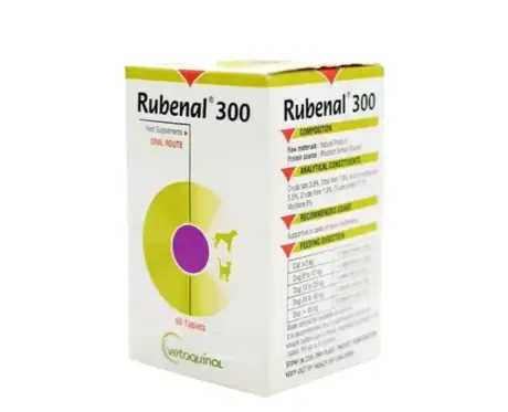 Vetoquinol Rubenal 300 Kidney Support Tablets for Dogs and Cats PetMedicine.co