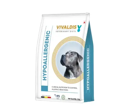 Vivaldis Hypoallergenic Dog Dry Food pack available at PetMedicine.co