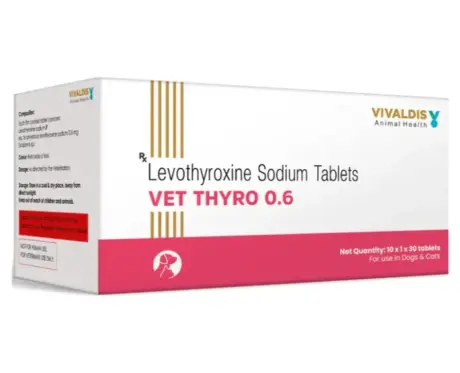 Trusted Vivaldis Vet Thyro 0.6 thyroid tablets for pets PetMedicine.co