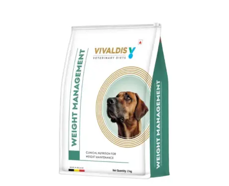 Vivaldis Weight Management Dog Dry Food V Diet packaging at PetMedicine.co