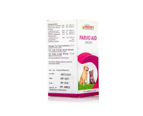 Buy Bakson Veterinary Parvo Aid Homeopathic Drops Online – PetMedicine.co