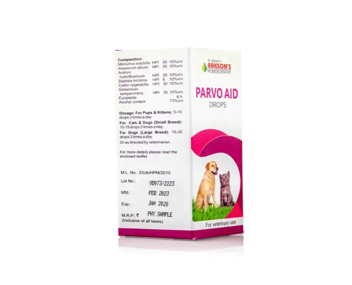 Buy Bakson Veterinary Parvo Aid Homeopathic Drops Online – PetMedicine.co
