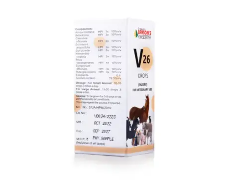 Buy Bakson Veterinary V26 Homeopathic Injury Drops Online PetMedicine.co
