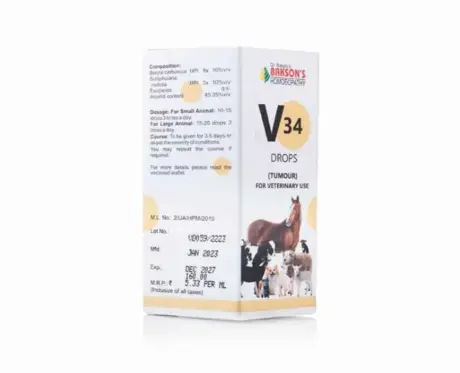 Buy Bakson Veterinary V34 Tumour Homeopathic Drops Online PetMedicine.co