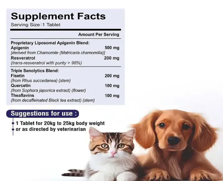 Buy MPS Liposomal Apigenin tablets for Dogs 500 MG PetMedicine.co