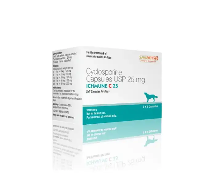 Savavet Ichmune C 25 MG Gel Capsules for Pets - PetMedicine.co