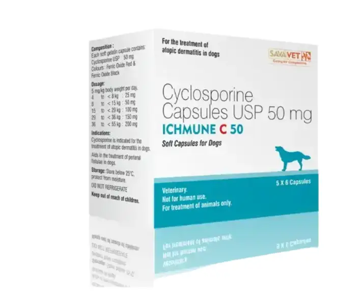 Savavet Ichmune C 50 MG Gel Capsules for Dogs Immune Support - PetMedicine.co