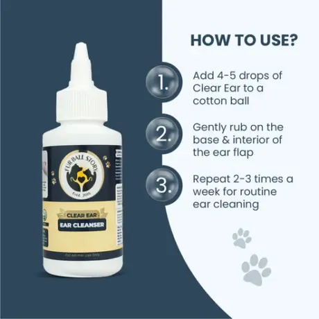 Pet ear infection prevention solution Fur Ball Story Clear Ear PetMedicine.co