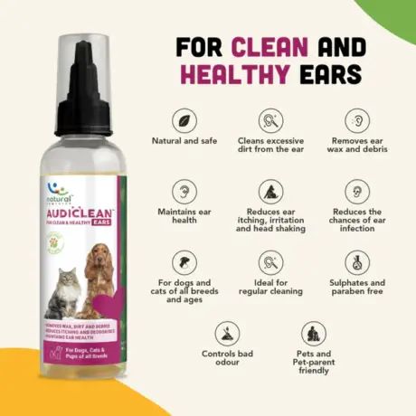 Natural Remedies Audiclean healthy ear solution for pets – PetMedicine.co