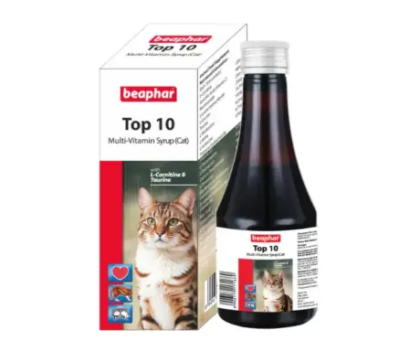 Beaphar TOP 10 Cat Syrup 200ml Multivitamin for Cats – PetMedicine.co