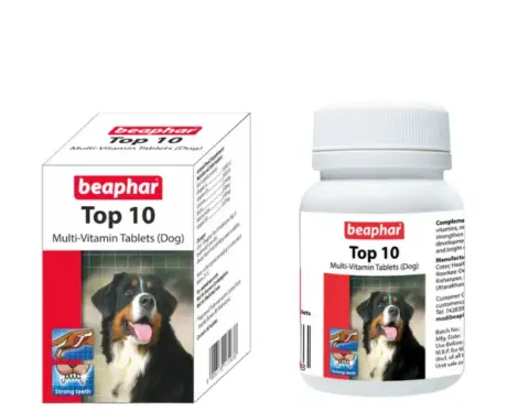 Beaphar Top 10 Dogs Multi Vitamin 60 Tablets Supplement PetMedicine.co