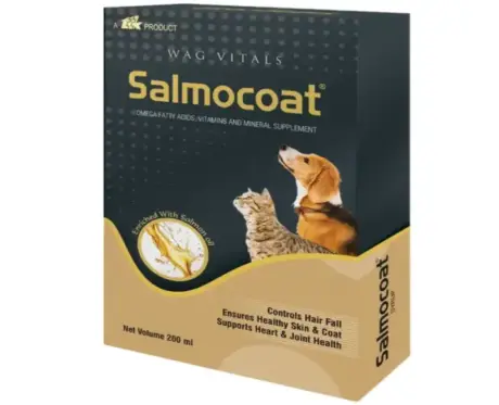 Ttk Salmocoat Syrup 200ml for healthy skin and shiny coat PetMedicine.co