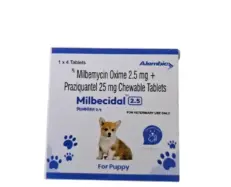 Alembic Milbecidal 2.5 MG Deworming Tablets for Dogs PetMedicine.co