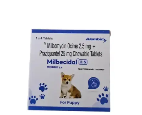 Alembic Milbecidal 2.5 MG Deworming Tablets for Dogs PetMedicine.co