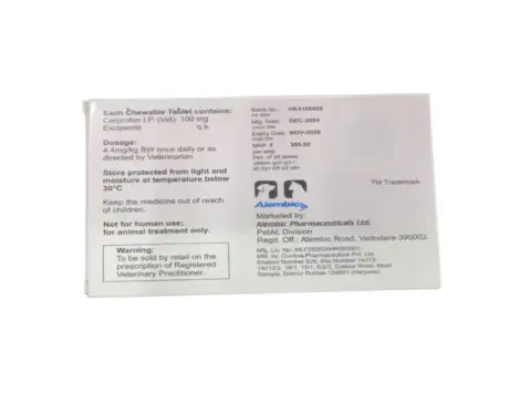 Alembic SuccedAL 100 MG (Carprofen) Tablets for Dogs, 6 Tablets atPetmedicine.co