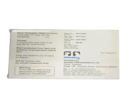 Alembic SuccedAL 50 MG (Carprofen) Tablets for Dogs, 6 Tablets atPetmedicine.co