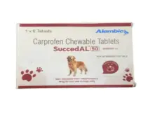 Alembic SuccedAL 50 MG (Carprofen) Tablets for Dogs, 6 Tablets atPetmedicine.co
