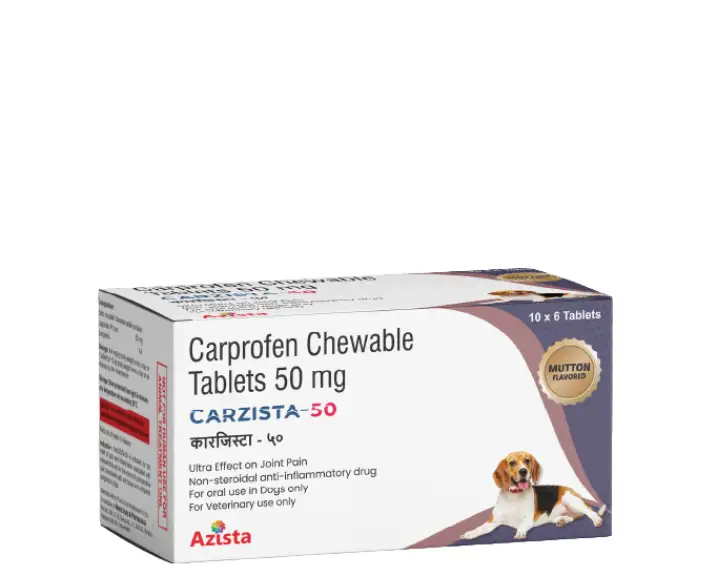 Azista Carzista 50 MG Carprofen Chewable Tablets for Dogs PetMedicine.co