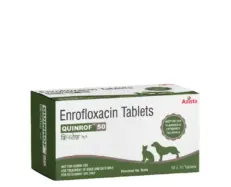 Azista Quinrof 50 MG Enrofloxacin Tablets for Dogs and Cats PetMedicine.co