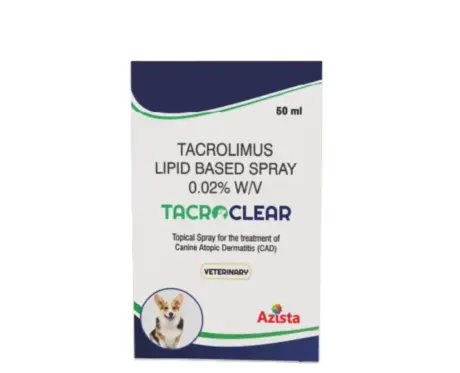 Azista Tacroclear Spray for dog skin allergies PetMedicine.co