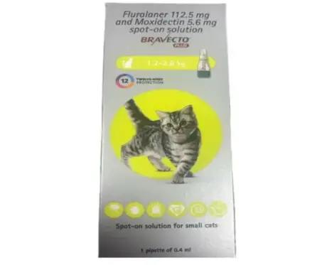 Bravecto Cat 112 fluralaner spot on PetMedicine.co