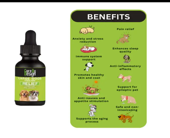 CBD calming oil for large dogs Cure By Design PetMedicine.co