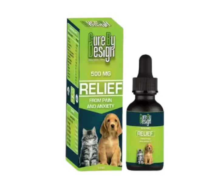 Pet calming CBD oil Cure By Design 500 mg bottle – PetMedicine.co