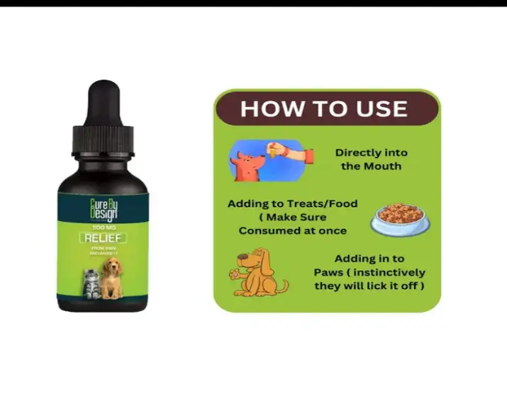 Pet calming CBD oil Cure By Design 500 mg bottle – PetMedicine.co